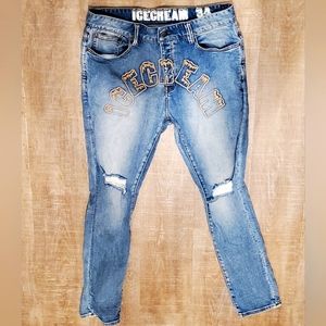 Icecream Distressed Denim Skinny Jeans